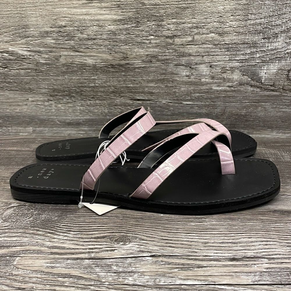 Women's Felicity Cross Strap Sandals - A New Day - Picture 7 of 8